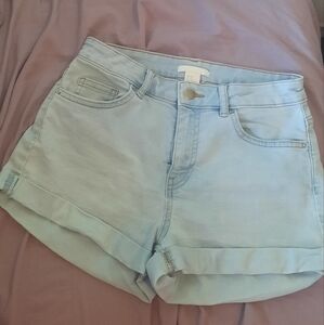 Light Blue Denim Girls Shorts